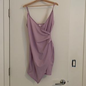 Lilac asymmetrical spring dress